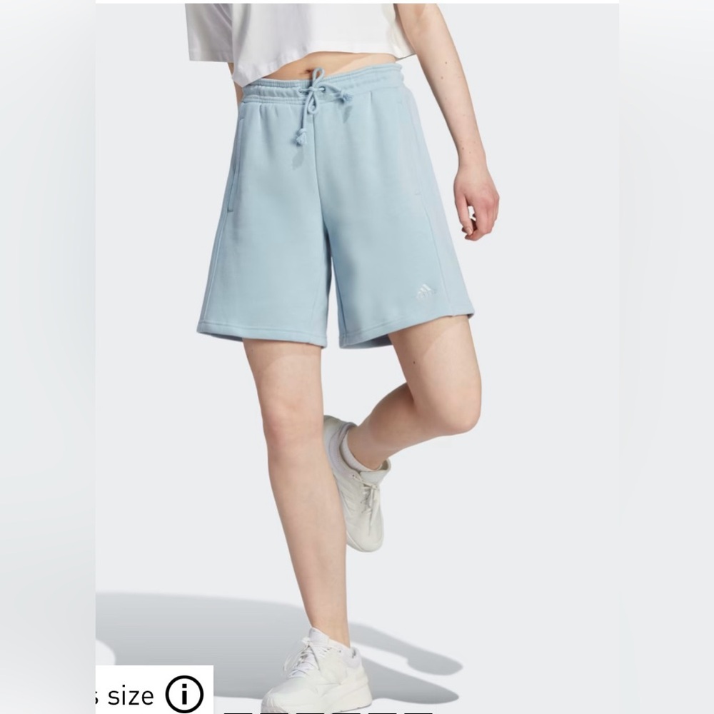 Adidas Blue Athletic Shorts with Elastic Waistband